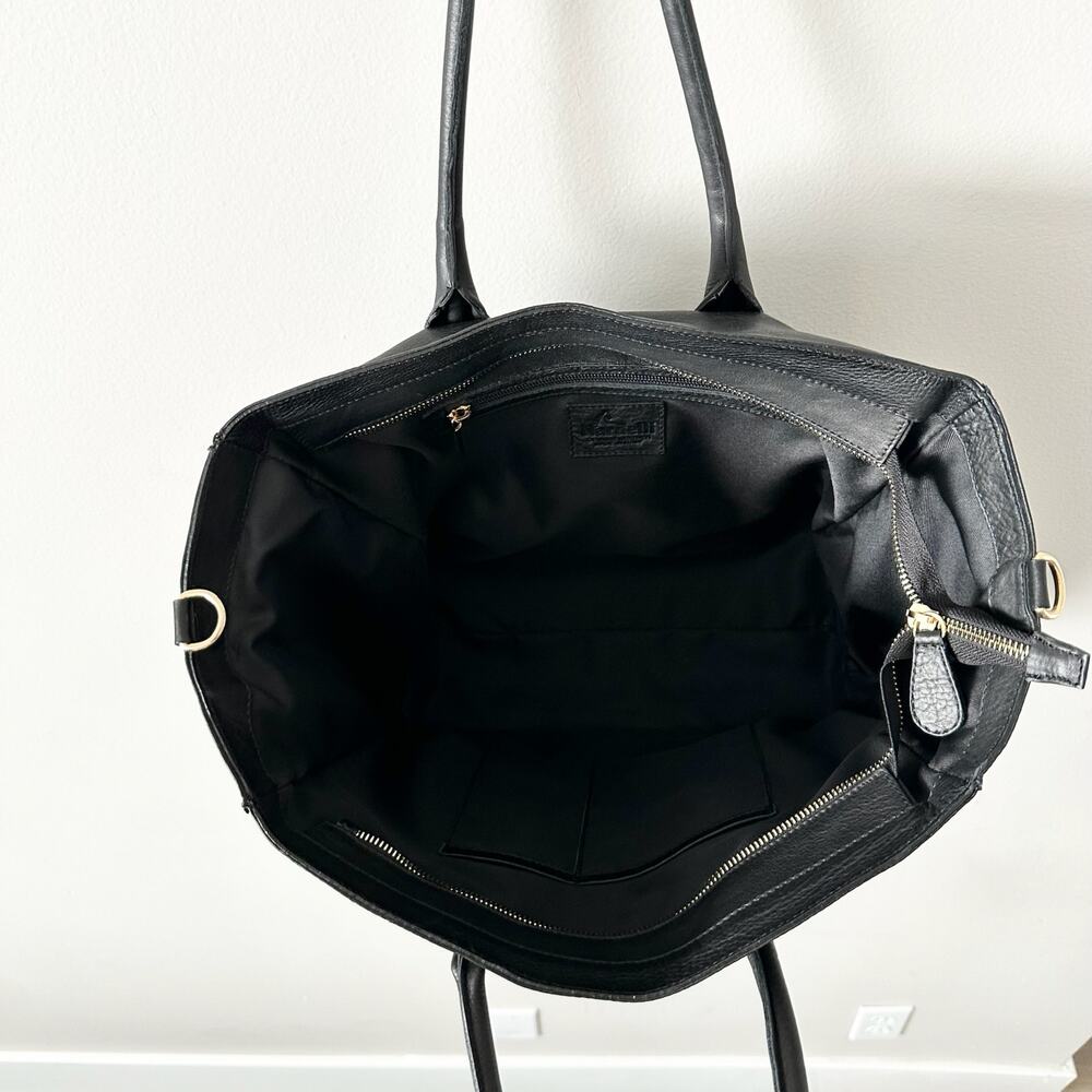 Nardelli Made in Italy Leather Tote Bag Colorblock with Feet - Picture 4 of 4